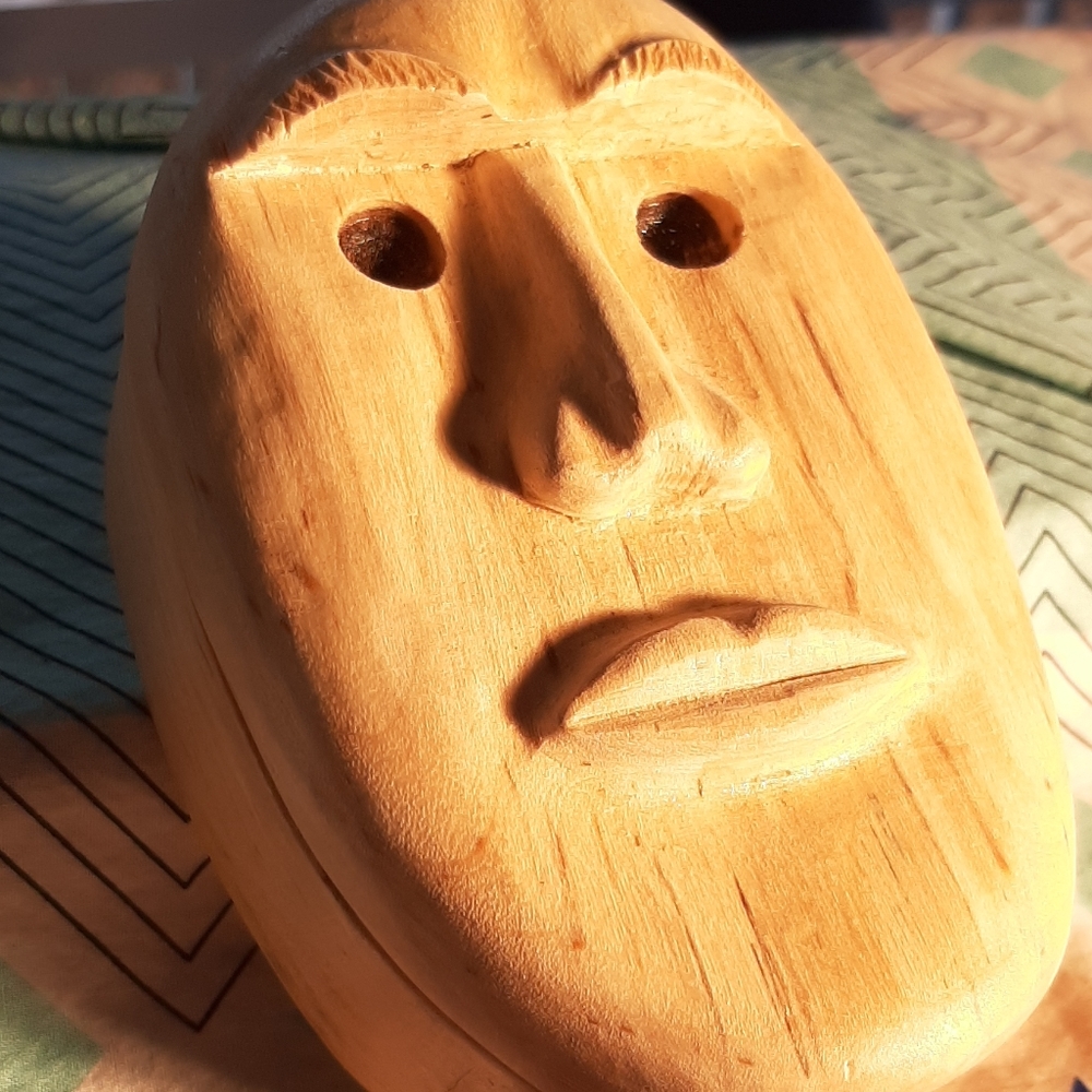 Pine Wood Face Stash Box